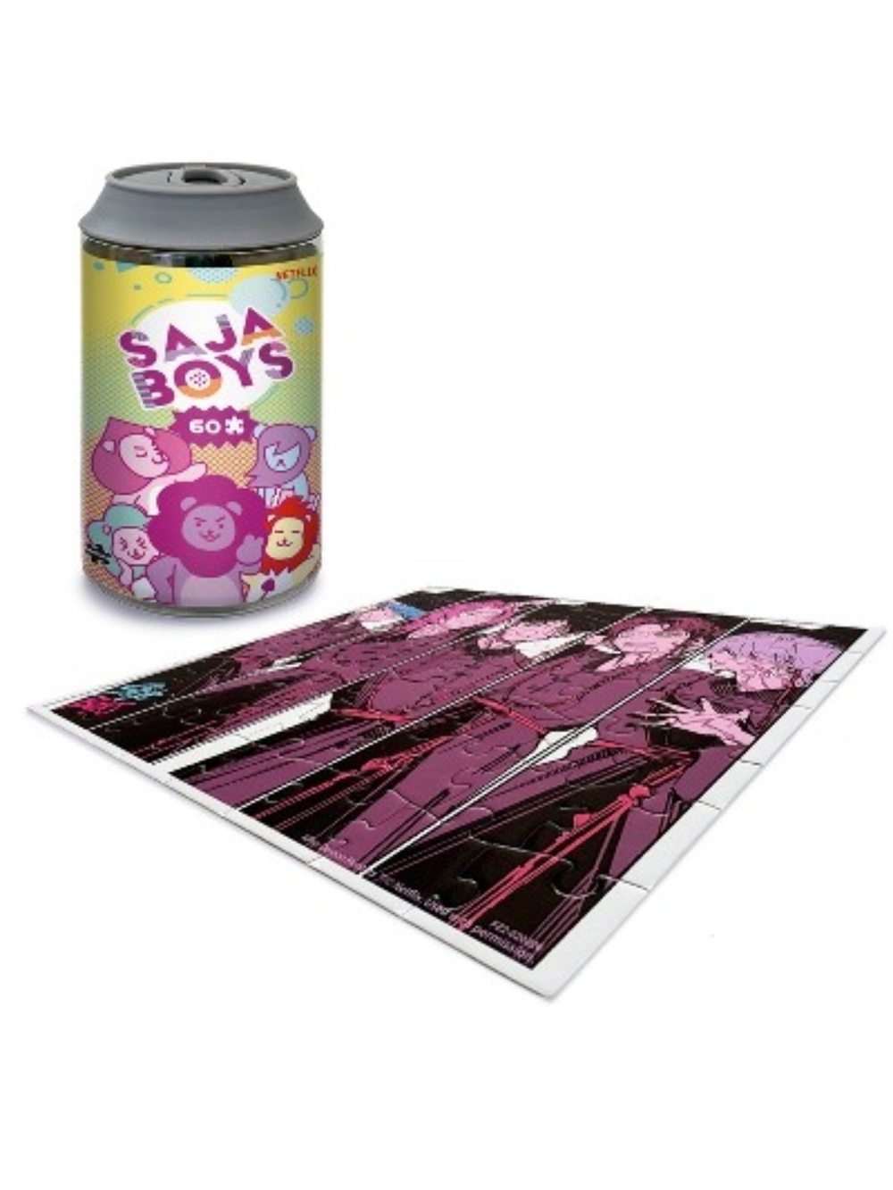 🌼♡KPop Demon Hunters: Saja Boys Soda Demon Puzzle 60pc Can